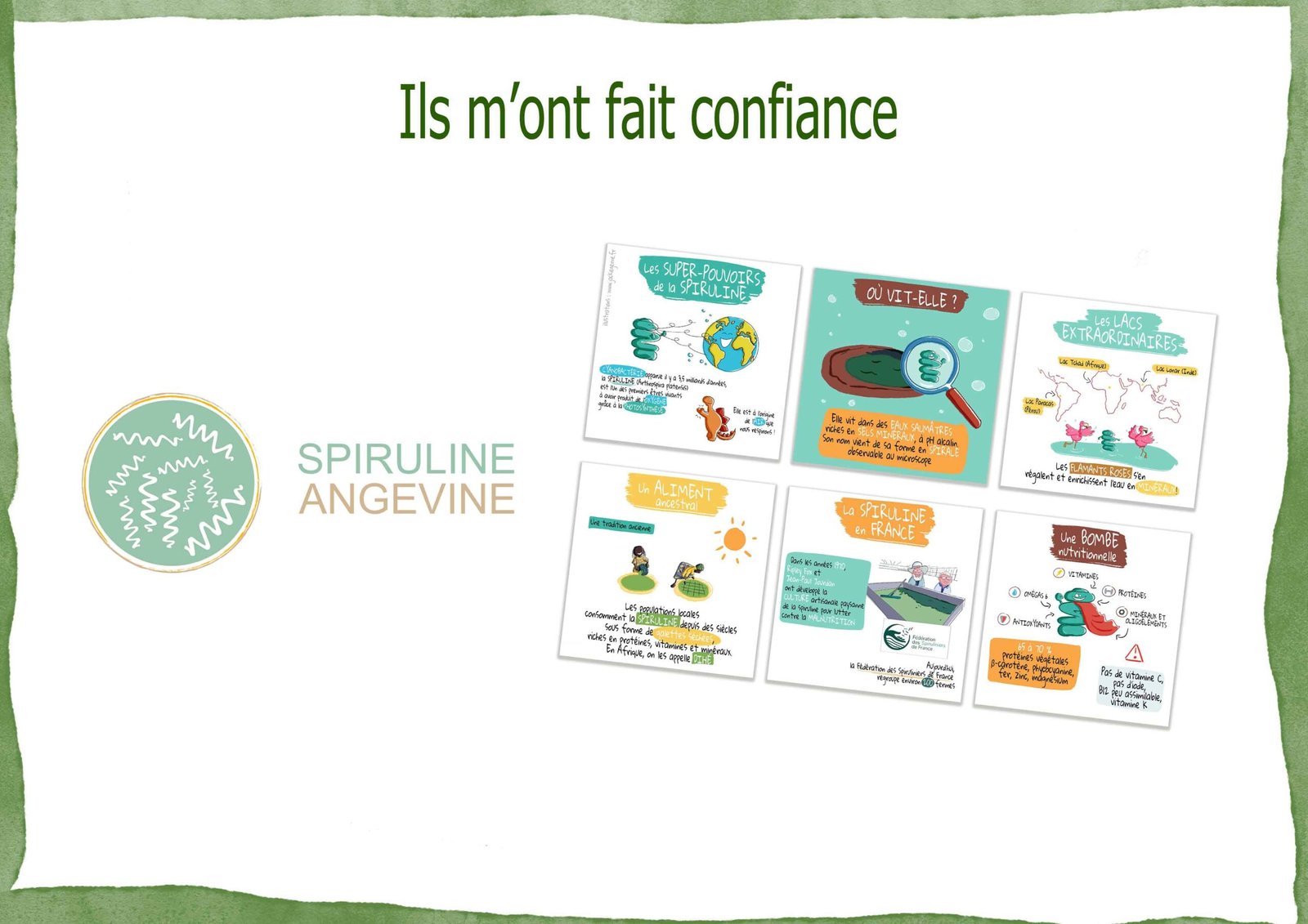 Livret explicatif sur la spiruline pour "Spiruline Angevine"